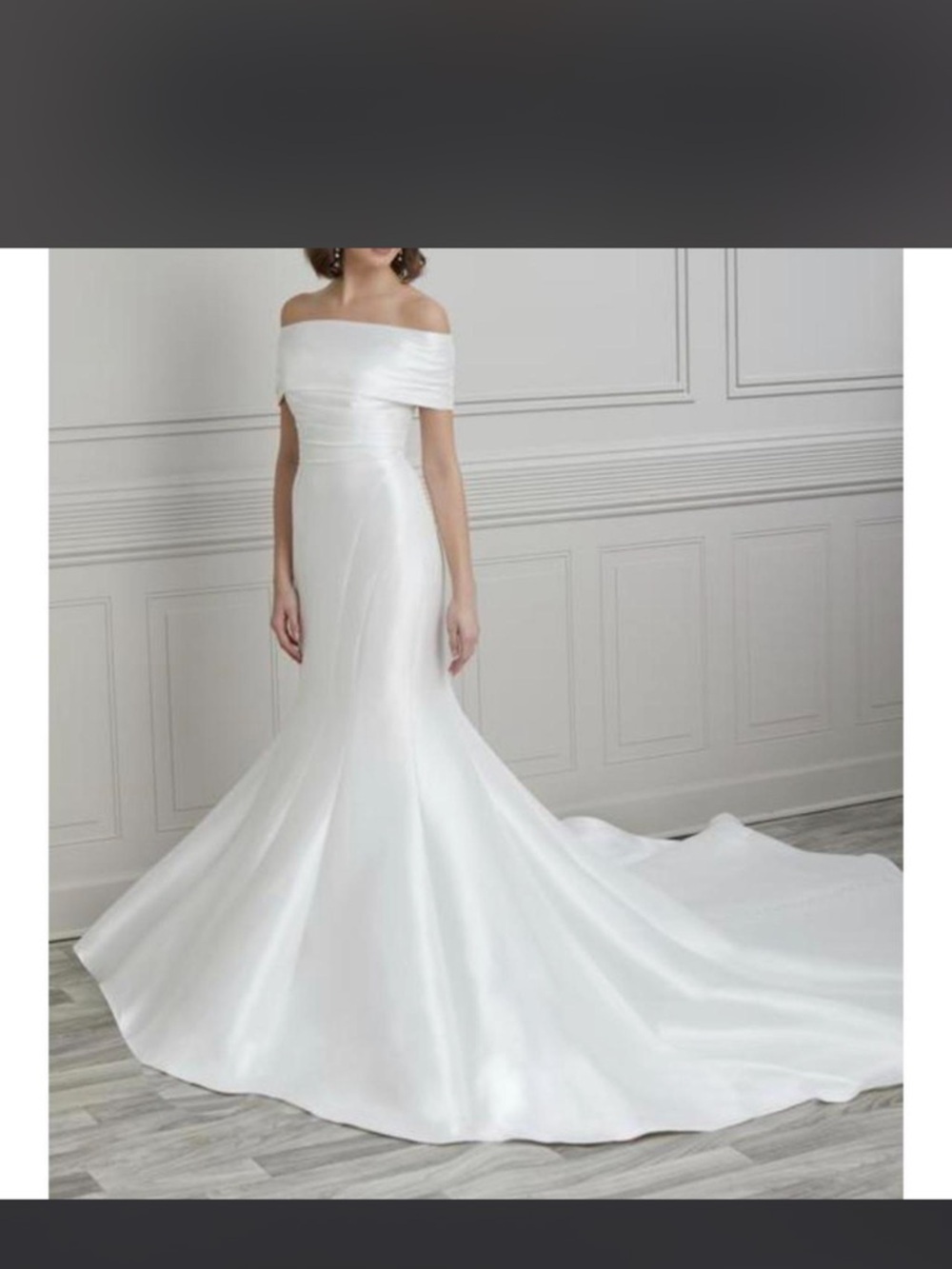 Christina Wu Off-the-Shoulder White Bridal Gown